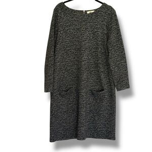 Anthropologie Lili’s Closet Piper Fleece Shift Dress Long Sleeve Black Large